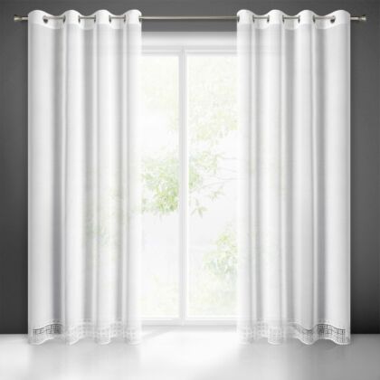 Merida csipkés sötétítő függöny Fehér 140x250 cm