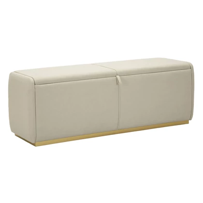 Beauty pad tárolóval krémszín/arany 130x45x45 cm
