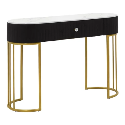 Montpellier konzolasztal fekete/arany 100x43x74 cm
