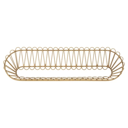 Panama fali polc rattan hatású barna 162x28x43.5 cm