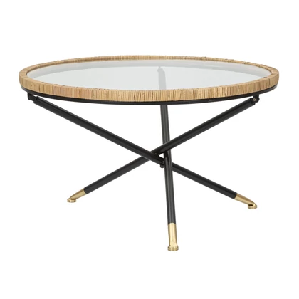 Saint barth kerek dohányzóasztal rattan ø 80x46,5 cm