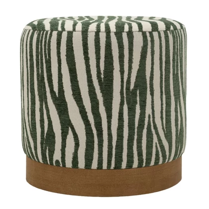 Savana puff zebra csíkos zöld Ø 40X40 cm