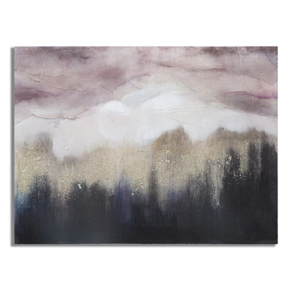 Absztrakt festmény rózsaszín/arany 80x2,7x60 cm