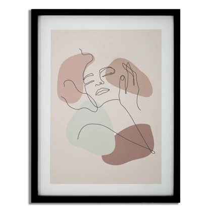 Absztrakt női falikép -a- rózsaszín 35x2x47 cm