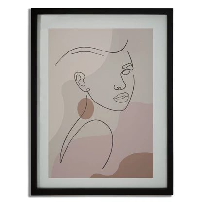Absztrakt női falikép -c- rózsaszín 35x2x47 cm