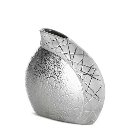 Alira kerámia váza Ezüst 20x8x19 cm
