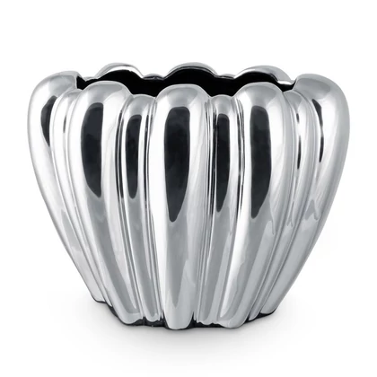 Antonio dolomit modern váza Ezüst 21x13x16 cm
