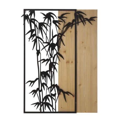 Bambusz fali dekoráció barna/fekete 58x2x80 cm