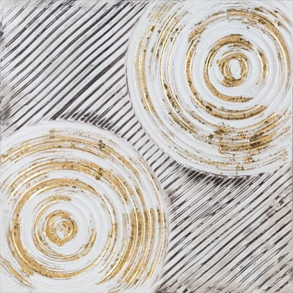 Bohém stílusú falikép 651a Fehér 60x60x3 cm