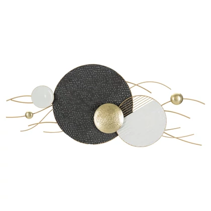 Boly fali dekoráció fehér/arany/fekete 129,5x8,3x53,3 cm