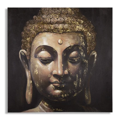 Buddha festmény -b- fekete 100x3x100 cm