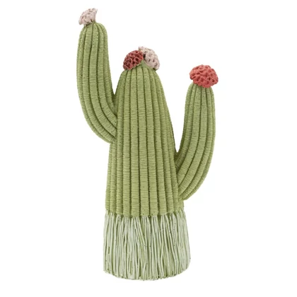 Cactus virággal zöld 10,5x6,5x20,5 cm