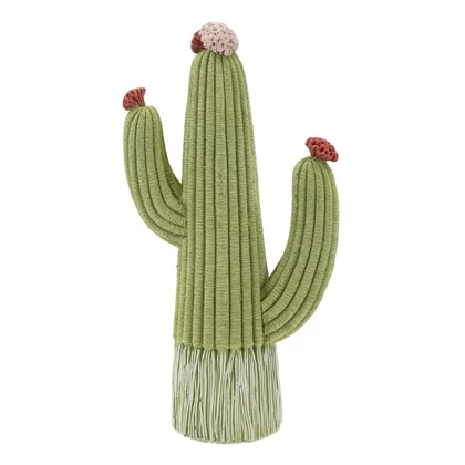 Cactus virággal zöld 13x7x25 cm