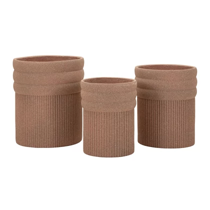Colombia kültéri váza szett 3db-os szett piros Ø 41,5X50-36X45-30,5X39,5 cm