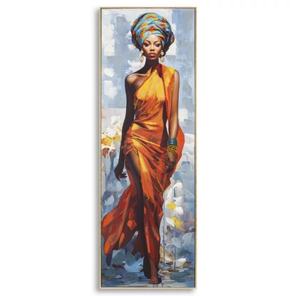 Daphne női portré festmény 52x4,5x152 cm