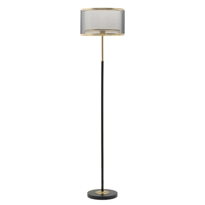 Essential állólámpa dupla búrával fekete/arany ø 35x153 cm