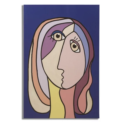 Festmény absztrakt arccal -b- 80x3x120 cm