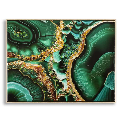 Festmény lakkozott márvány mintás smerady -b- kerettel 82x4x62 cm