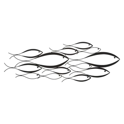 Fishy fali dekoráció fekte 100x1x35 cm