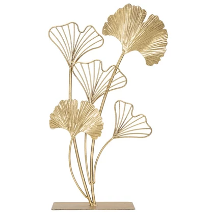 Ginko biloba levéls dekoráció arany 26x11,5x44,5 cm