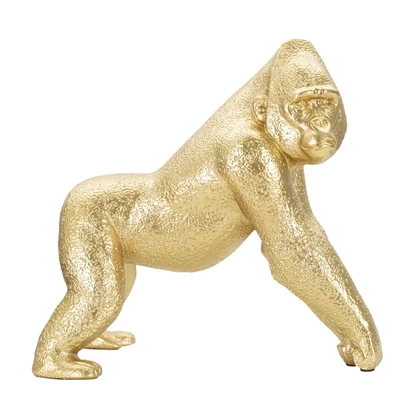 Gorilla dekoráció arany 24,3x13,9x22,8 cm