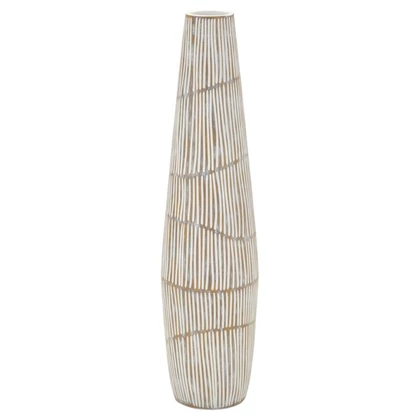 Hanoi padlóváza mázas mintával fehér Ø 17X68,5 cm