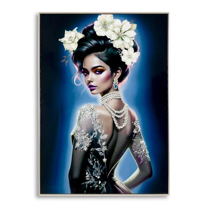 Lakozott festmény izabel kerettel -b- 72x4x102 cm
