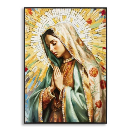 Lakozott festmény madonna kerettel -a- 72x4x102 cm
