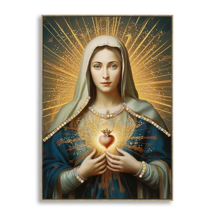 Lakozott festmény madonna kerettel -b- 72x4x102 cm