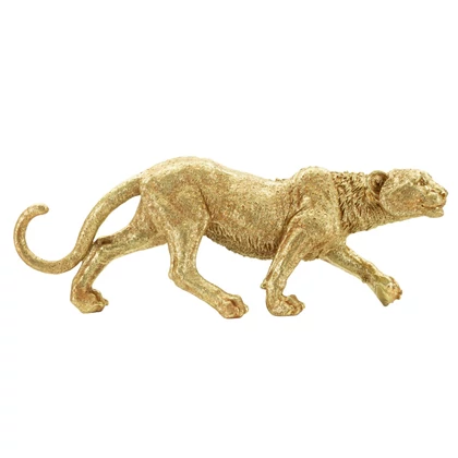 Leopárd dekoráció arany 89x21x33 cm