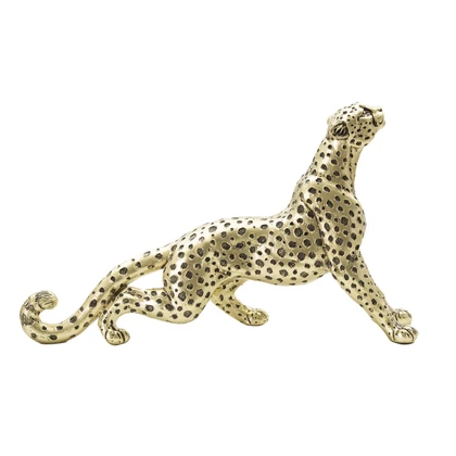 Leopard figura pontokkal mintázott arany 33x7,7x19,5 cm