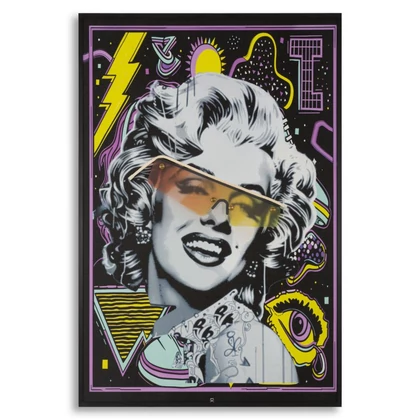 Marilyn falikép LED fénnyel vászonra nyomtattva kerettel 60X3,5X90 cm