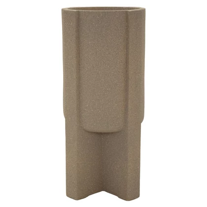Moai kültéri padlóváza virágtartó Homokkő hatású barna Ø 39X80,5 cm