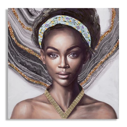 Naomi női portrét ábrázoló falikép 100x3x100 cm