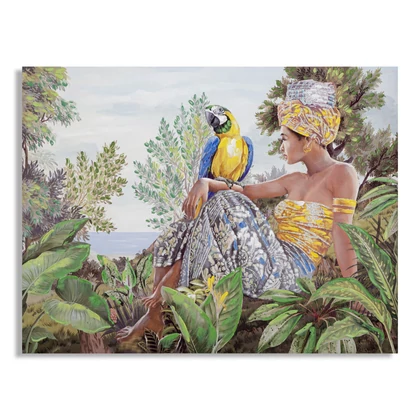 Női portrét ábrázoló festmény kenda 120x3x90 cm