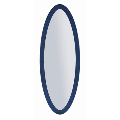 Oslo ovál fali tükör üveg szegéllyel kék 55x2x150 (tükör mérete 42,5x137,5 ) cm