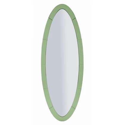 Oslo ovál fali tükör üveg szegéllyel zöld 55x2x150 (tükör mérete 42.5x137.5 ) cm