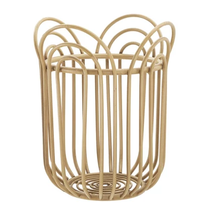 Panama virágtartó kosár rattan hatású barna ø 31,5x40 cm