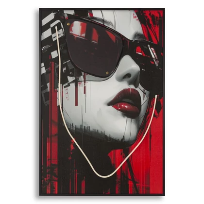 Psyco falikép LED fénnyel vászonra nyomtattva kerettel -A- 60X3,5X90 cm(3D AKRIL APPLIKÁCIÓ)
