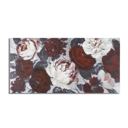 Pünkösdi rózsás festmény fehér/piros/zöld 120x3,7x60 cm