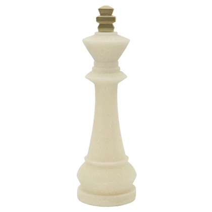 Quartz sakk király figura fehér/arany ø 13x41 cm