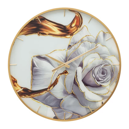 Rose falióra arany/fehér ø 60x5 cm