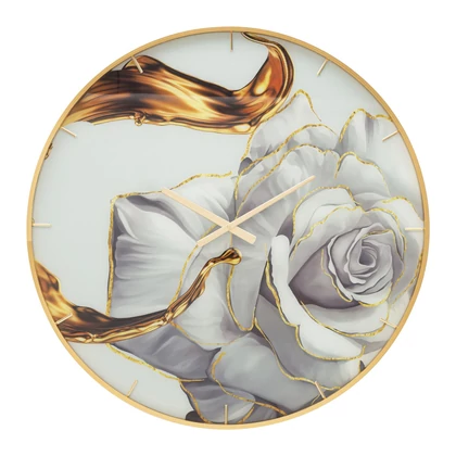 Rose falióra arany/fehér ø 80x5 cm