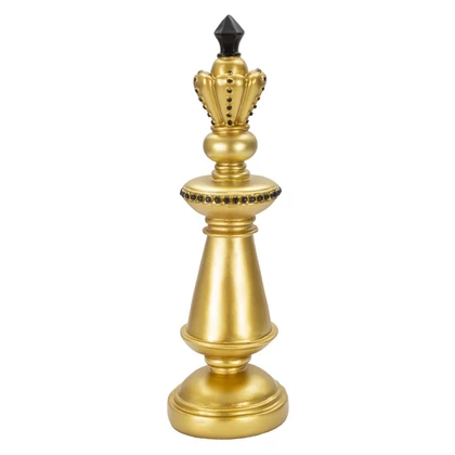 Sakk király figura arany/fekete ø 11x32,5 cm