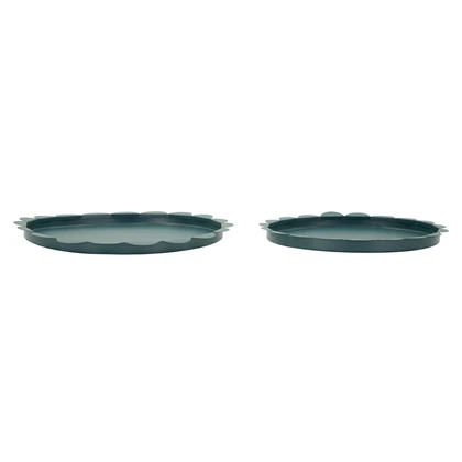 Saturn kerek tál 2db-os szett kékeszöld Ø 33X2-27,5X2 cm