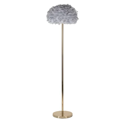 Toll slim állólámpa tollakkal arany/szürke ø 43x170 cm
