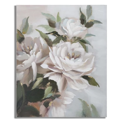Virágos felstmény fehér/zöld 100x3,7x80 cm
