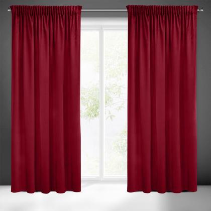 Sibel Pierre Cardin bársony sötétítő függöny Burgundi vörös 140x270 cm