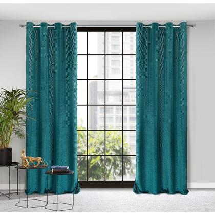 lussi-attort-jacquard-mintás-barsony-fuggony-sotet-turkiz-140x250-cm