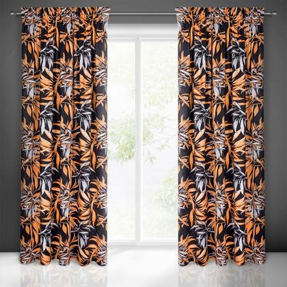 Zoja Pierre Cardin bársony sötétítő függöny Fekete/piros 140x270 cm